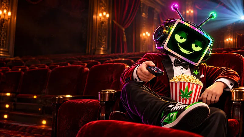 T.V. settles into a cinema with popcorn